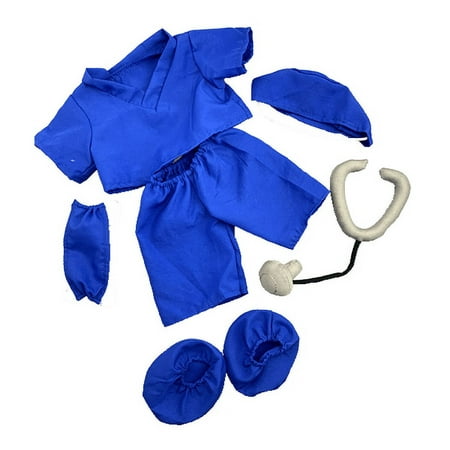 Dark Blue Scrubs 6 -10 Plush Toy Outfit Small Stuffed Animal Uniform Dress-Up Medical Play