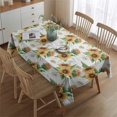 thumbnail image 2 of White Sunflower Bouquet Pattern Rectangle Tablecloth 60"x84",Waterproof Polyester Rectangle Table Cloth, Wipeable Spillproof Polyester Tablecloth for Dining, Camping, Indoor and Outdoor, 2 of 5