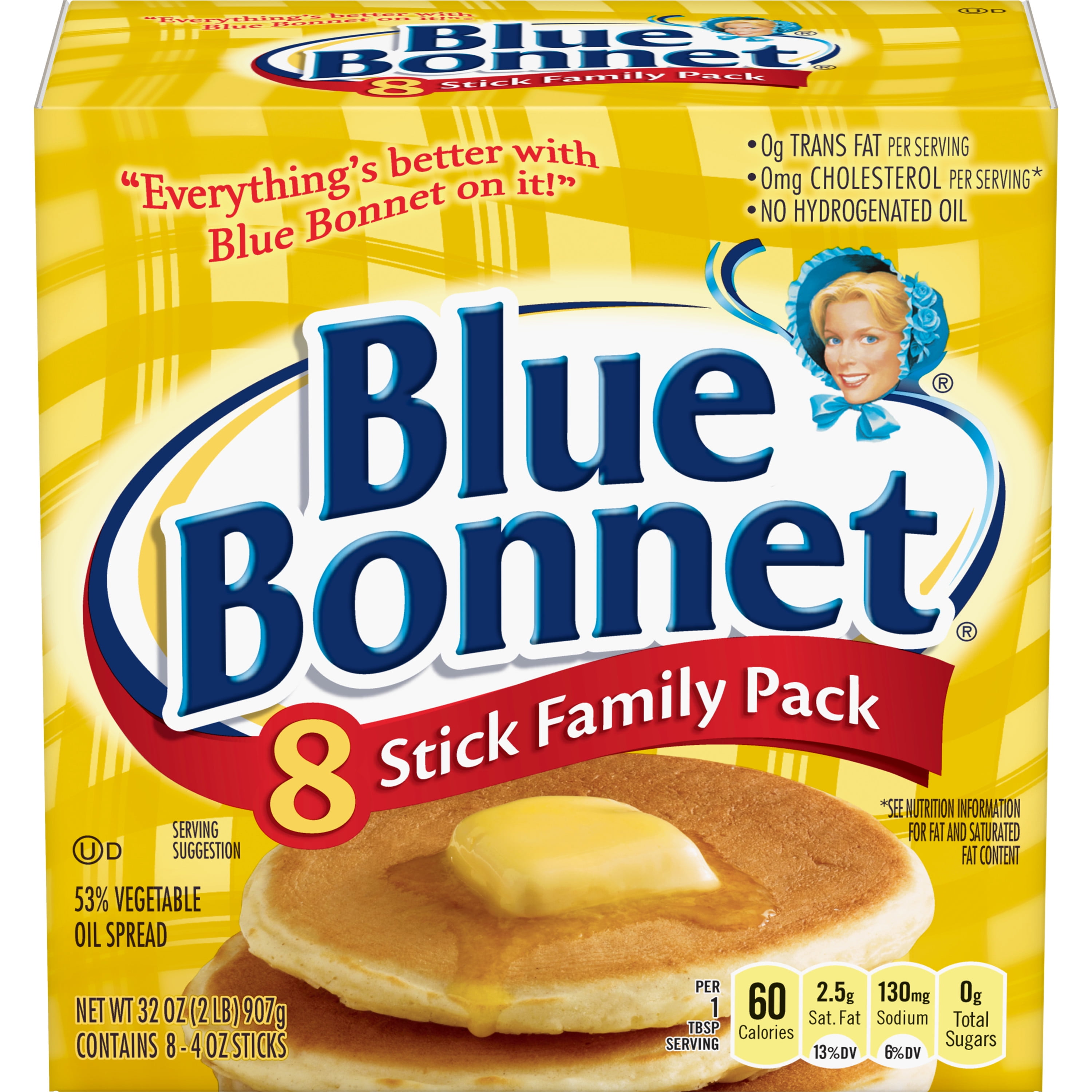 Blue Vegetable Oil Spread Family Pack 8 Sticks 2 Lb