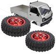 thumbnail image 3 of Rubber Tire, RC Anti-Skid Tires Non-slip Effect Excellent Durability  for WPL D12 1/10 RC Trucks Black BL,Silver S,Red R, 3 of 8