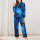 thumbnail image 2 of Balery Wolf Conjunto de Pijama con Estampado para Mujer, Conjunto de Dos Piezas con Manga Larga, Ropa de Dormir Suave con Bolsillos, Pijamas Cómodos-Small, 2 of 7