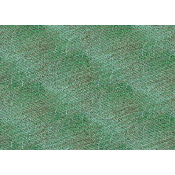 Ahgly Company Machine Washable Indoor Rectangle Transitional Emerald Green Area Rugs, 5' x 7'