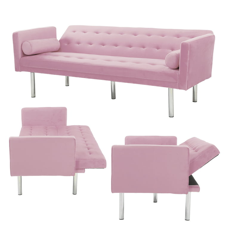 Sofá cama futón plegable convertible rosa, sofá cama para espacio habi —  Brother's Outlet