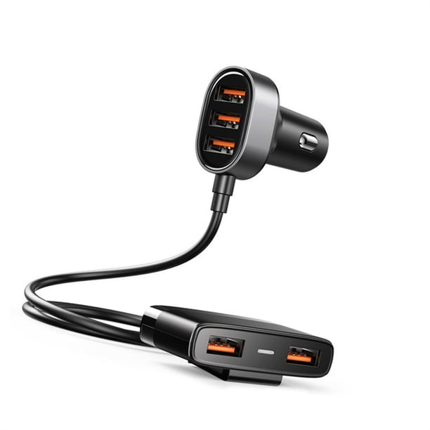 Kenally 5 Port USB Car Charger Universal Electronic Travel SUV Tablets Device Adapter Quick Multi-Port Extension RV Truck Charging Type2 NO2 Kenally VI015338-01B