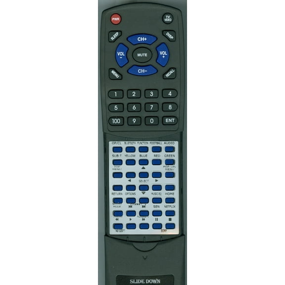 Replacement Remote for SONY 1-491-939-11, 149193911, RT149193911, RMADP089, RM-ADP089, BDVE6100, HBDE2100, HBDE3100, BDVE4100, BDVE3100, BDVE2100, HB