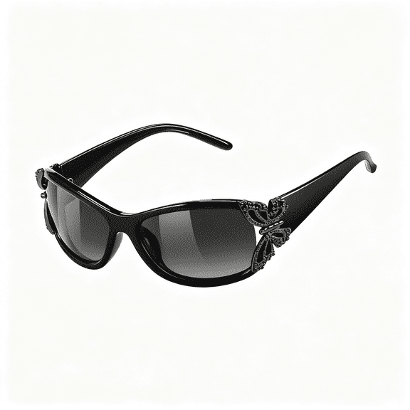 HBMYN Trendy Polarized Y2K Sunglasses Wrap Around Butterfly Design Fashion Sunnies UV400 Protection