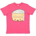 thumbnail image 3 of Inktastic Cute Smiling Cake with Confetti Sprinkles Youth T-Shirt, 3 of 5
