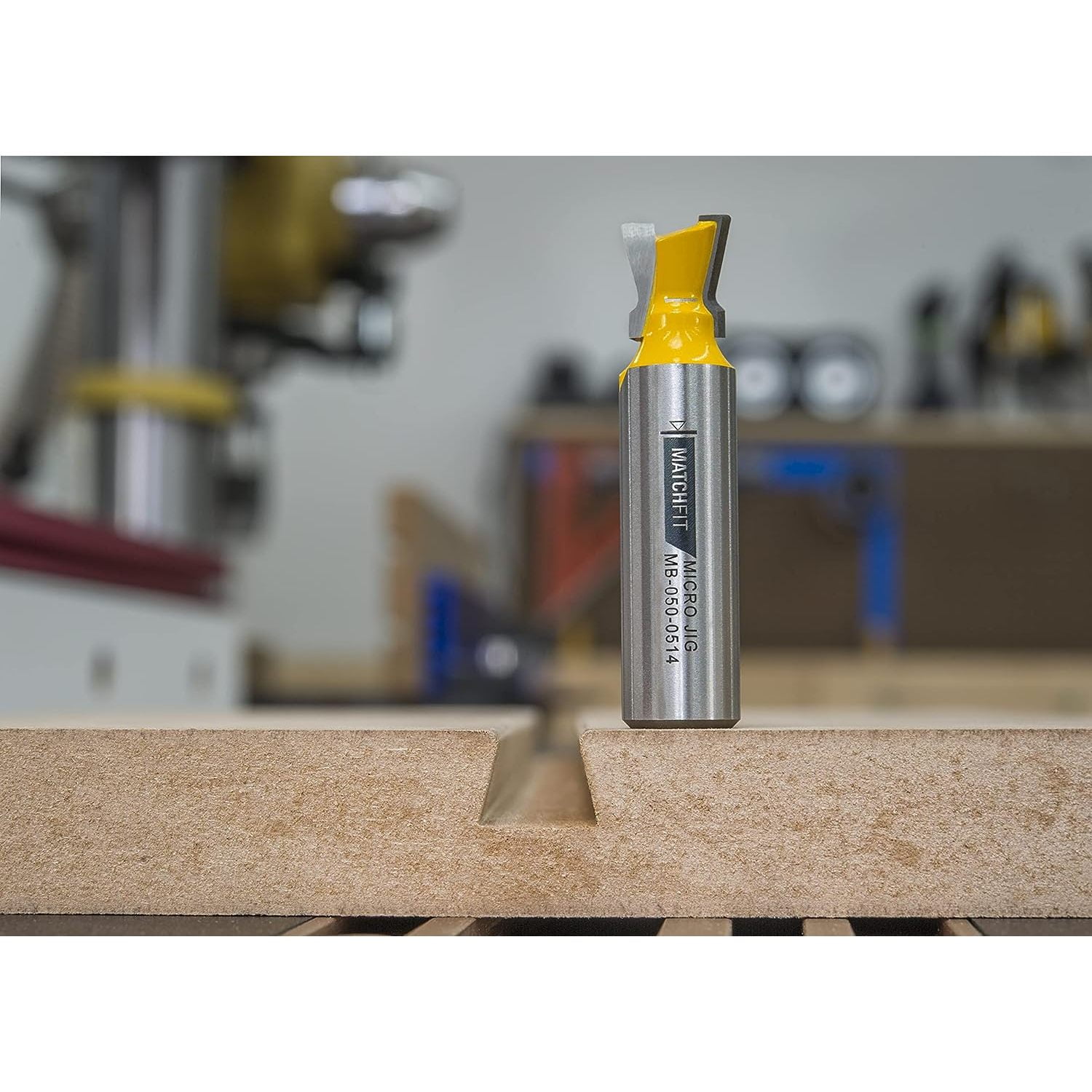 HTYSUPPLY Matchfit MB-050-0514 Dovetail Router Bit for Dovetail Clamps, 14", Dovetail Profile, Yellow