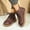 #122-Brown, variant on Roncen Women's Winter Casual Ankle Boots - Round Toe Side Zipper Front Lace-Up Flat Heel Shoes, Solid Color Fashion Design for Daily Wear