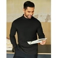 thumbnail image 4 of COOFANDY Turtle Neck Sweater for Men Basic T-Shirts Long Sleeve Fleece Mock Tops, 4 of 9