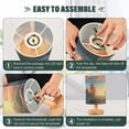 thumbnail image 4 of Boat Ship Sea Table Lamp USB Bedside Desk Nightstand Lamp Printed Gifts Small Lamp Wood Base for Bedroom Living Room Kids Room College Dorm, 4 of 7