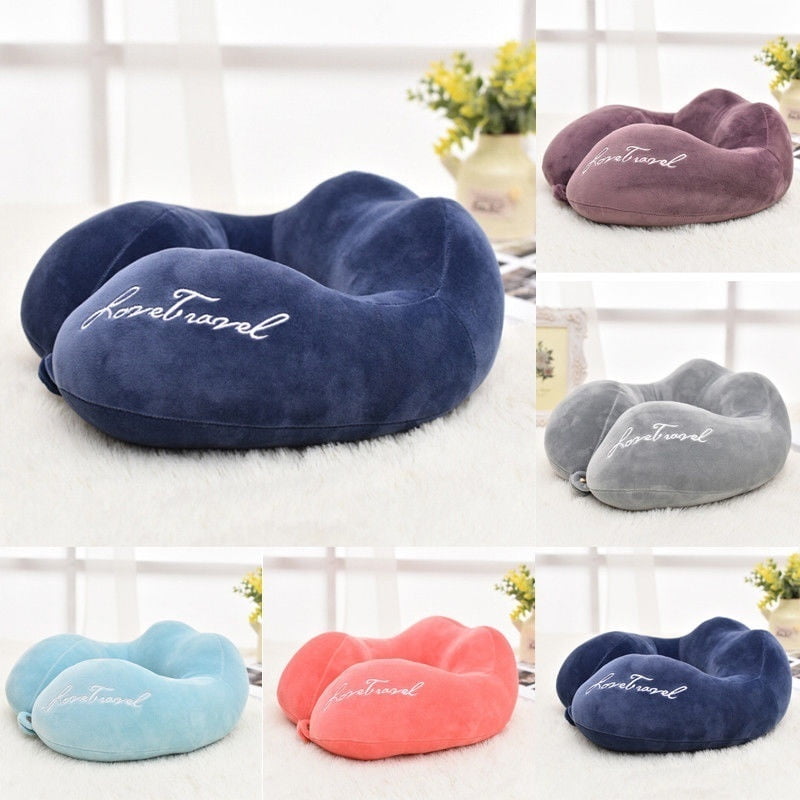 Soft Travel Neck Support Pillow Cushion U-Shaped Head Rest Airplane Cushion 