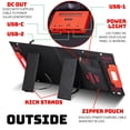 thumbnail image 3 of GoSports Outdoors Backcountry 60W Portable Solar Panel - IP65 Water Resistant Solar Charger with 3 USB Ports for Phones and DC Out for Power Stations, 3 of 3