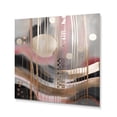 thumbnail image 2 of Designart "Chaos in Rose Gold Circles I" Modern Shapes Transitional Metal Wall Decor, 2 of 5