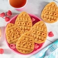 thumbnail image 3 of Waffle Wow Mini Easter Egg Waffle Maker - Make Double Sided Easter Waffle or Pancake w 2 Different Designs, Ready to Decorate & Frost, Breakfast Fun for Kids, Children & Adults- Easter Basket Stuffer, 3 of 5