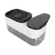 thumbnail image 3 of Dispensador de jabonera, dispensador de prensa de jabón, caja de jabón de prensa manual con soporte de esponja, dispensador de jabón líquido para fregadero y baño, 3 of 14