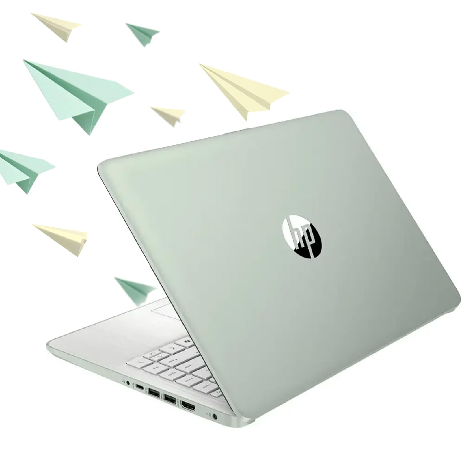 HP 14" HD Student Business Laptop, Intel Quad-Core N150, 8GB RAM, 128GB UFS, 1 Year Office 365, Slim Design, Webcam, HDMI, Bluetooth, WiFi, Win 11 S, Willow Green
