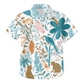 thumbnail image 7 of Ulanda Boys Hawaiian Shirts Novelty Printed Funky Short Sleeve Button Down Shirt Kids Aloha Luau Shirt 7-14T (Sky Blue, 4-5 Years), 7 of 7