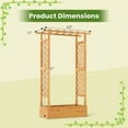 thumbnail image 3 of Costway 1 PCS 70" Wooden Raised Garden Bed with Lattice Trellis, Hanging Roof, Open-Ended Base, 3 of 10