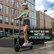 GOTRAX G5 High Speed Adult Electric Scooter, 500W 48V, 10 Air-Filled Tires, LED Headlight, Double Suspension, Grey