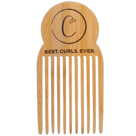 Controlled Chaos Bamboo Hair Comb - Detangling Comb for Thick Curly Hair, Long Tooth Wooden Comb for Men, Women & Kids