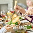 thumbnail image 5 of VeSteel 12-Piece Stainless Steel Gold Serving Utensils, Include 3 Large Serving Spoons, 3 Slotted Serving Spoons, 3 Serving Forks, 3 Serving Tongs, 5 of 7