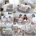 thumbnail image 6 of Boho Navy Blue Red Bedding 3 Piece Duvet Cover Set California King, Southwestern Geometric Vintage Art Soft Microfiber Comforter Cover with Zipper Closure & Pillowcases, FadeResistant Quilt Cover, 6 of 9