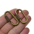 thumbnail image 4 of Escalada de roca montañismo carabiner D-anillo al aire libre Senderismo llavero llavero colgar ganchos portátil manguera cable cadena de cadena bronce 12 paquetes kenally  HA010907-02, 4 of 7