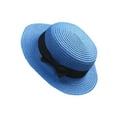 thumbnail image 2 of MZXELPRJD Straw Hat Toddler Beach Hat Little Girls Straw Sun Hat Summer Beach Cap Foldable Visor Floppy Hats Wide Brim with Bowknot Sun Protection Hat, 2 of 5