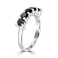 thumbnail image 2 of Gemistry 1 Ct Round Black Onyx Five Stone Band Ring in Sterling Silver, 2 of 3