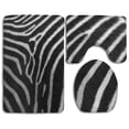thumbnail image 1 of Juego de alfombras de baño ABPHQTO Piel de cebra blanca negra 3 piezas, 1 of 2