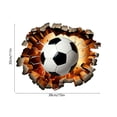 thumbnail image 3 of 3D Effect Soccer Wall Decal, 33 x 23 Inch Fire Soccer Sticker for Bedroom, Sports Room Decor, 3 of 6