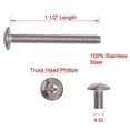 thumbnail image 2 of ORUYROP #8-32 X 1-1/2" Stainless Phillips Truss Head Machine Screw, (50pc), Coarse Thread, 18-8 (304) Stainless Steel, by, 2 of 5