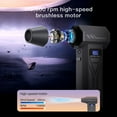 thumbnail image 7 of Electric Air Duster 110000RPM Cordless Blower, 4 Speed Compressed Air Cleaner with LED Display and Multi Nozzles, Portable Air Blower for PC Keyboard Car Interior Electronics Cleaning, 7 of 7