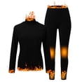 thumbnail image 4 of Tweang Ski Base Layer Women Slim Fit Womens Thermal Set Women Thermal Underwear Set Long Sleeve Thermals for Women Warm Under Clothes for Women Black XL-8XL, 4 of 5