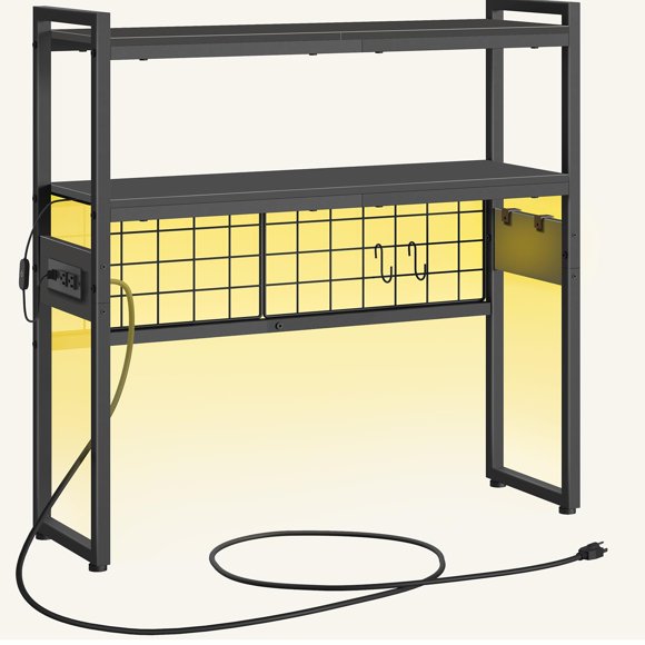 Librería de escritorio HOOBRO BB11UDSJ01 de 2 niveles para oficina, negra