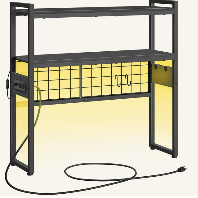 Librería de escritorio HOOBRO BB11UDSJ01 de 2 niveles para oficina, negra