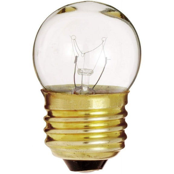 Satco S3795 120V 1/Card Medium Base 7.5-Watt S11 Incandescent Lamp, Gloss White