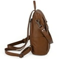 thumbnail image 4 of UTO Women Backpack PU Leather Ladies Fashion Handbags Backpacks Lightweight Travel Shoulder Bag(Brown), 4 of 7