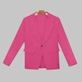 thumbnail image 5 of SGMVNU Blazer Jackets for Girls Kids, Long Sleeve Notched Collar/Lapel Collar with Inner Pocket, Open Front Casual Suit Jacket Coat for Spring Fall, Hot Pink, 7-8 Years, 5 of 9