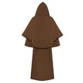 thumbnail image 6 of FNFYFH Renaissance Costumes Cloak with Hood Arm Holes Adults Medieval Hooded Cape for Halloween Cosplay, 6 of 7