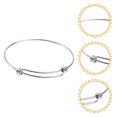 thumbnail image 2 of CIMAXIC 5pcs Expandable Bangle Bracelets Adjustable Stainless Steel Bracelets for DIY,2.6"X2.6"X0.63", 2 of 5