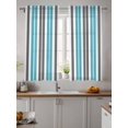 thumbnail image 2 of Grey Aqua Stripes,Curtains 45 Inch Length,Sheer Curtains for Bedroom Living Room Window Abstract Contemporary Minimalist Geometric Voile Drapes Kitchen Curtains Small Half Window 52"x45" 2 Panels, 2 of 7