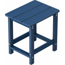 Outside Adirondack Square Side Table Weather Resistant Patio Table-Navy