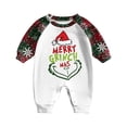 thumbnail image 2 of Conjuntos de pijamas navideños familiares a juego Grinch 2024, pijama de Grinch con parte superior y pantalones de pijama a cuadros, pijama de Grinch para niños y adultos para la familia, 18 Meses, 2 of 4