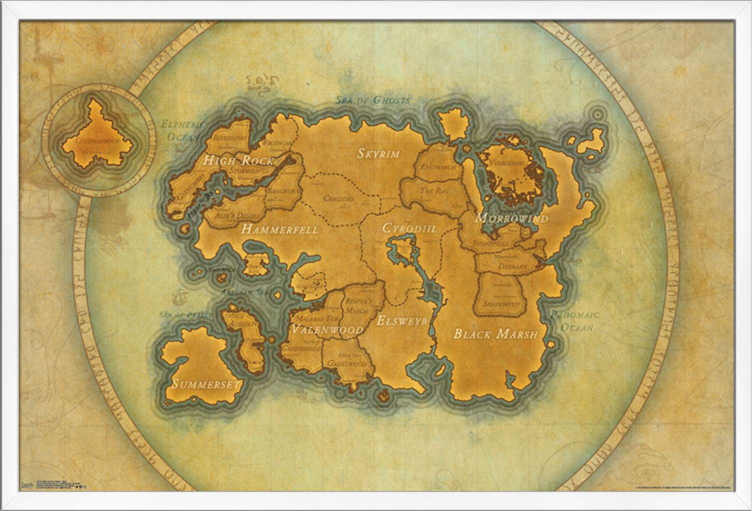 The Elder Scrolls Online Map Poster