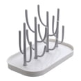 thumbnail image 2 of Soporte de almacenamiento de desagüe de estante de secado de botella de agua con bandeja Accesorios de alimentación de pezón desmontable Centro de blanco Hugo Tendedero, 2 of 8
