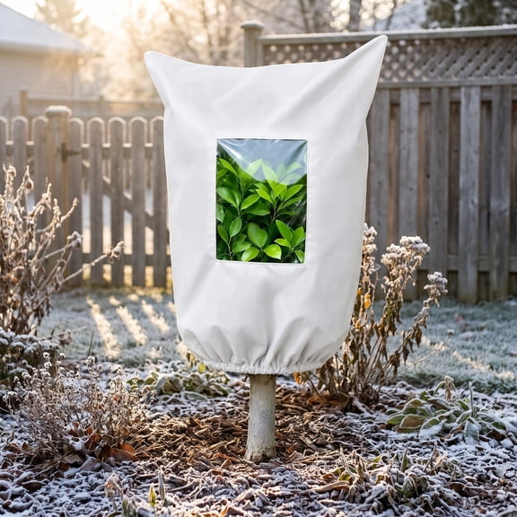 Winter Plant Covers 31.5x39.4'', Frost Blankets with Zipper and Drawstring