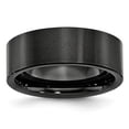 thumbnail image 2 of Black Ceramic Flat 8mm Brushed Band, 2 of 11