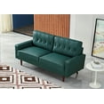 thumbnail image 2 of Uspridefurniture Acire 69.3" Faux Leather Cushion Back Sofa, Blue-Green, 2 of 5